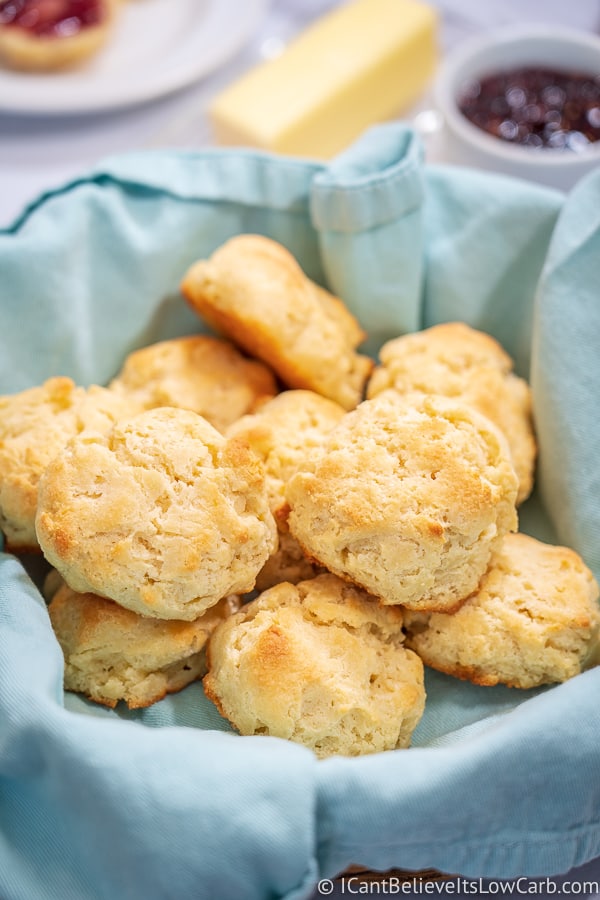 Keto Biscuits in a basket