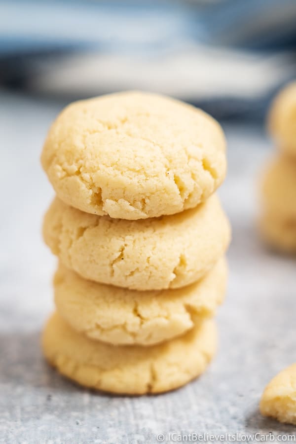 Stack of Low Carb Keto Cream Cheese Cookies