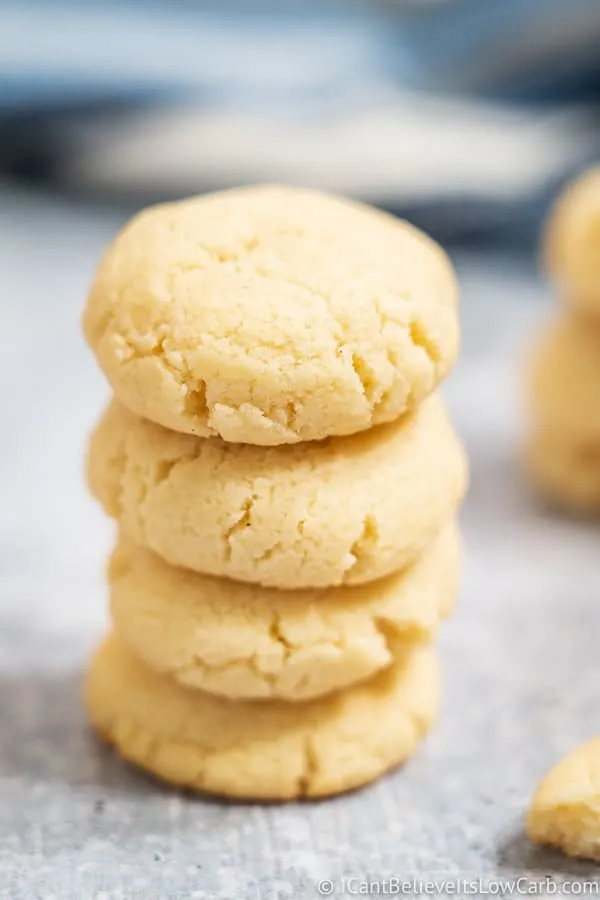Stack of Low Carb Keto Cream Cheese Cookies