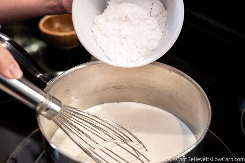 Adding powdered swerve to Keto Custard