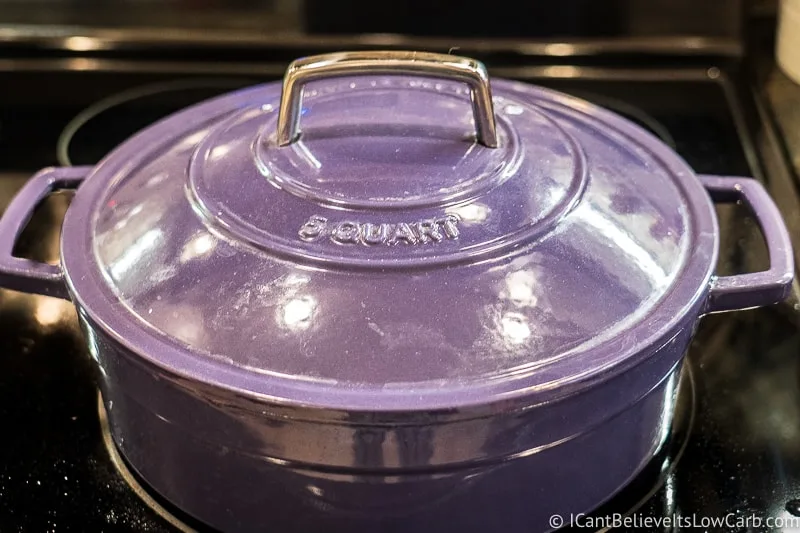 Covering Pot Roast with lid
