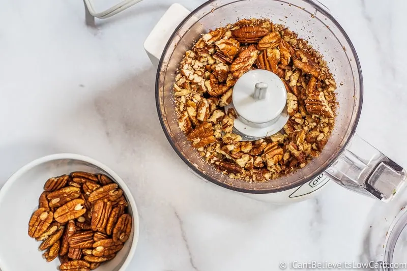 chopping pecans in food processor