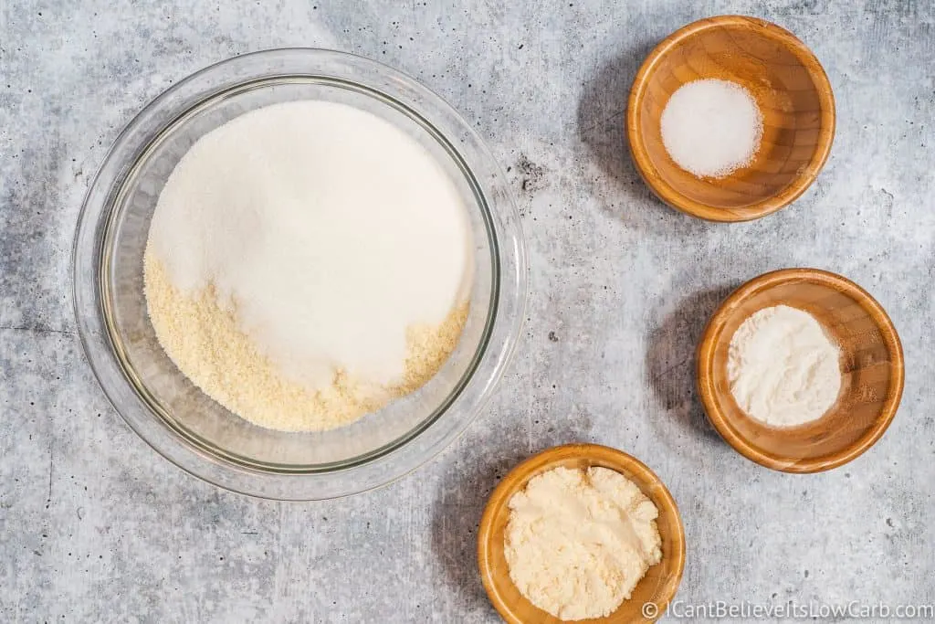 adding sweetener to almond flour