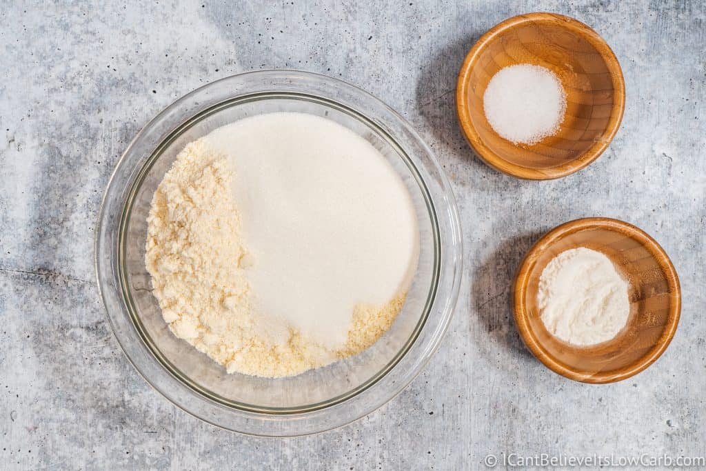 adding coconut flour to almond flour