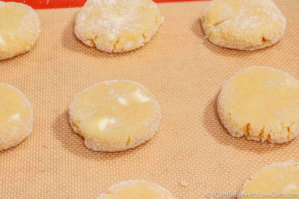 Pressed Sugar Cookie dough on tray