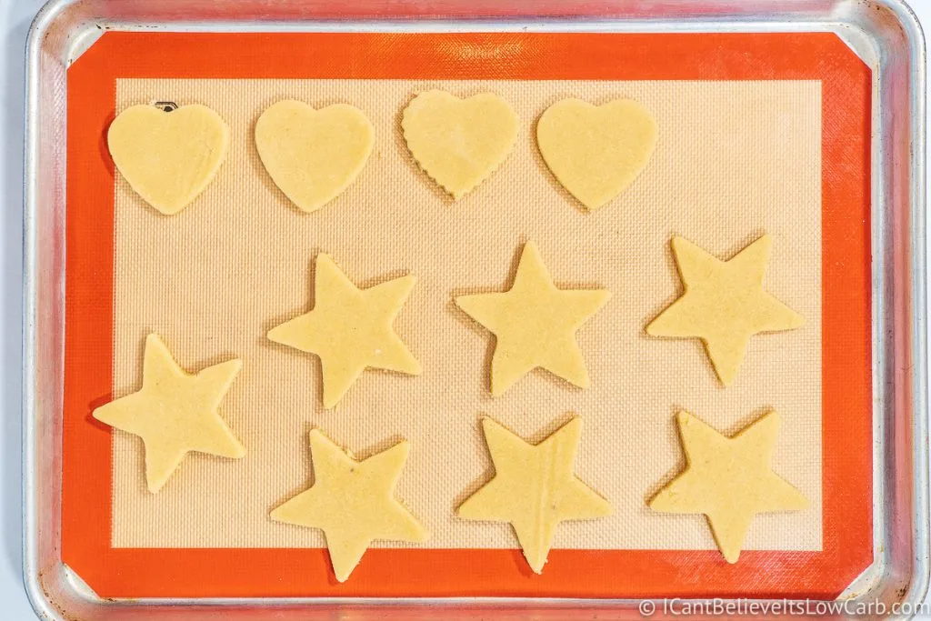 Hearts and Star-shaped Sugar Cookie dough