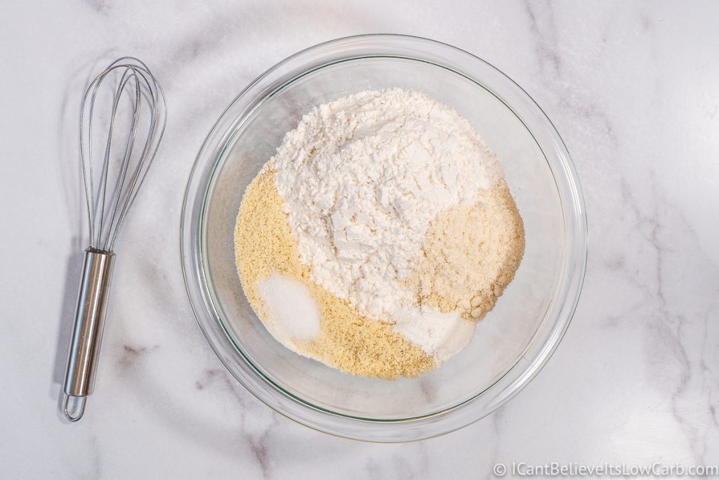 All dry ingredients for Low Carb Sugar Cookies