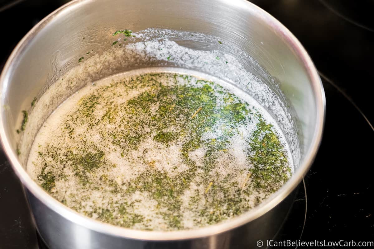 Melting ingredients for Pork Loin sauce