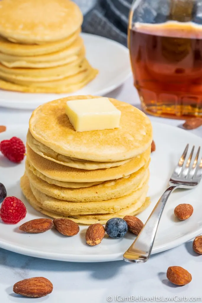 Low Carb Almond Flour Pancakes stacks