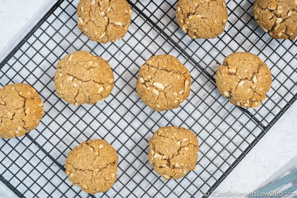 Sugar-Free Oatmeal Cookies on cooling rack