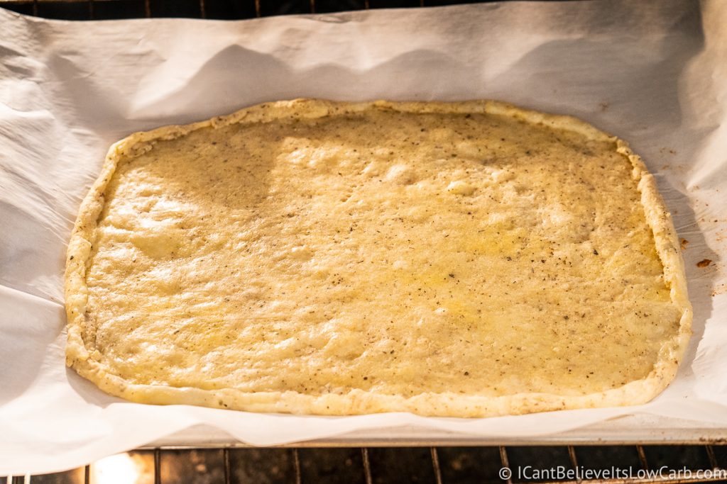 Cooking Low Carb Pizza crust in oven