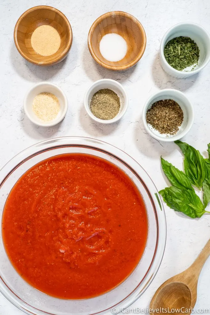 Keto Spaghetti Sauce ingredients