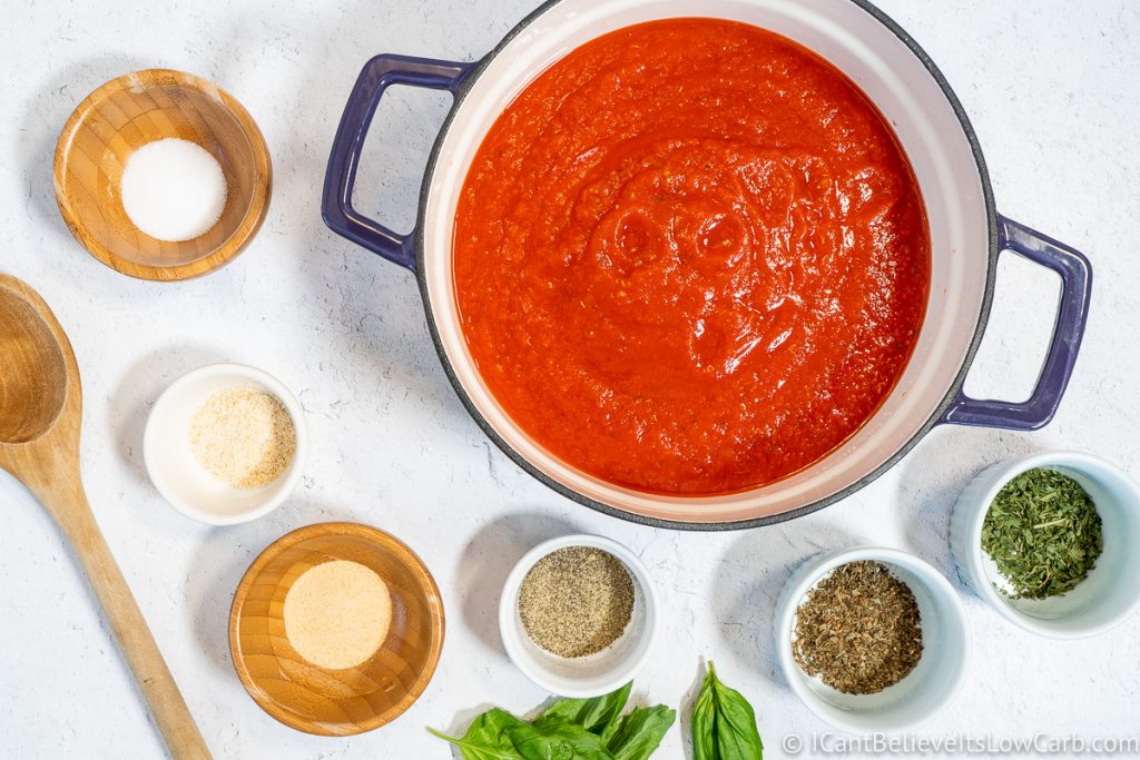 Ingredients for Keto Tomato Sauce