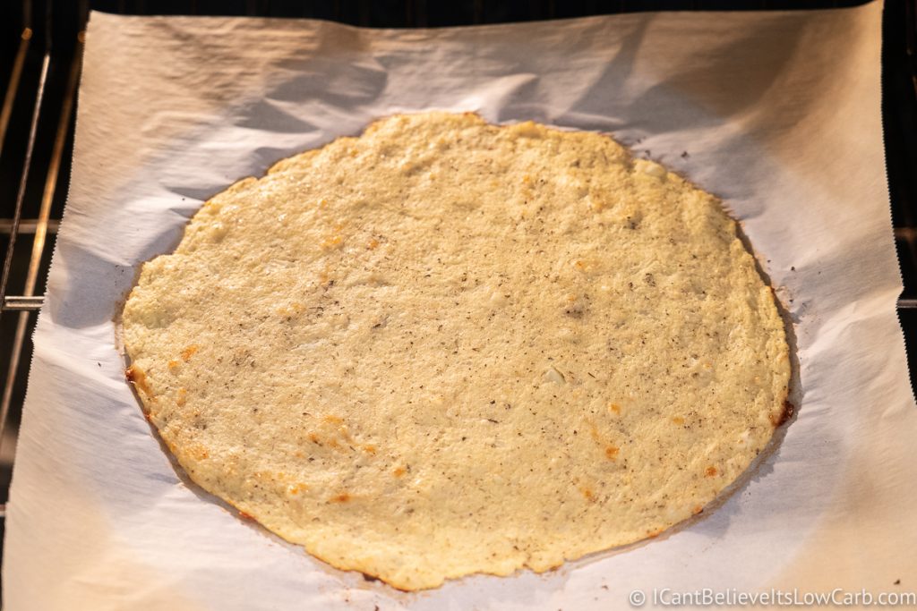 Baking Cauliflower Pizza Crust in the oven