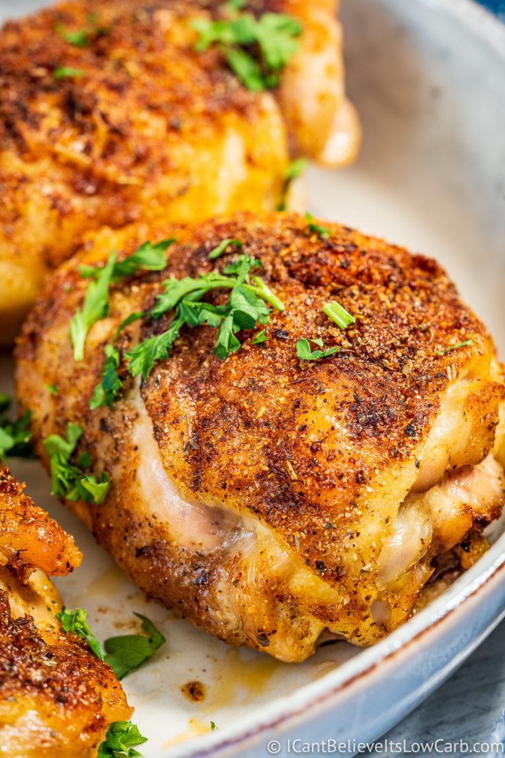 Crispy Baked Chicken Thighs Recipe (Tender & Juicy)