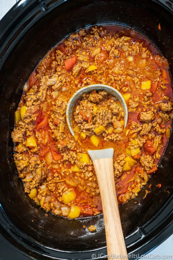 Easy Keto Chili Recipe in a crockpot