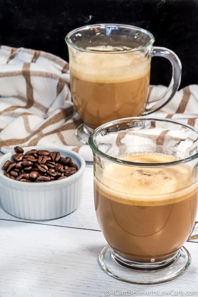 Two cups of Keto Coffee