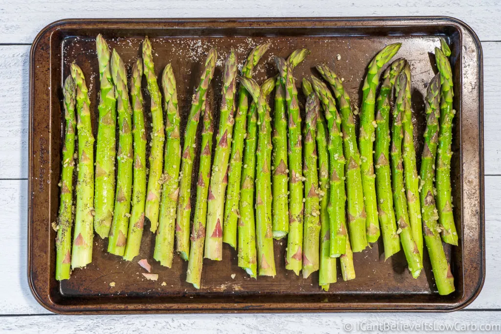 Asparagus Prepared for baking in the oven