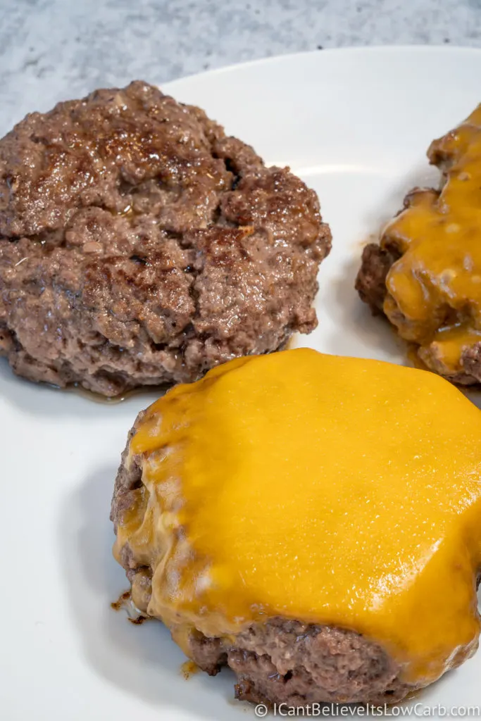 Cooked Hamburgers on a plate