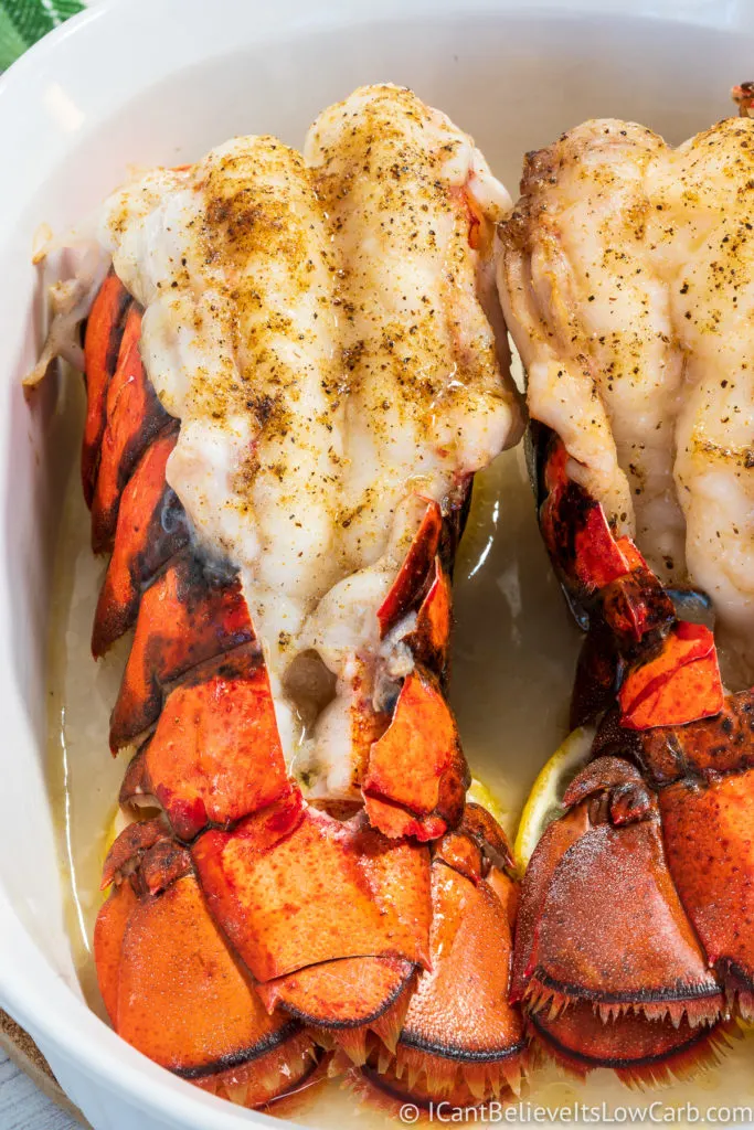 Cooked Lobster Tails in the oven