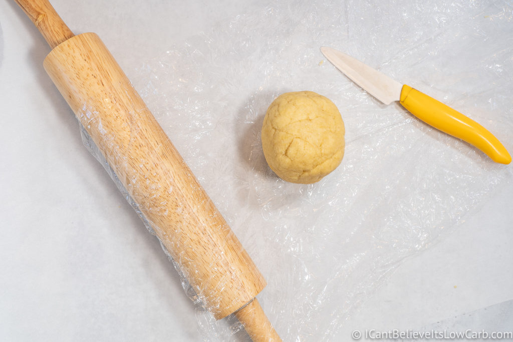 unwrapping dough