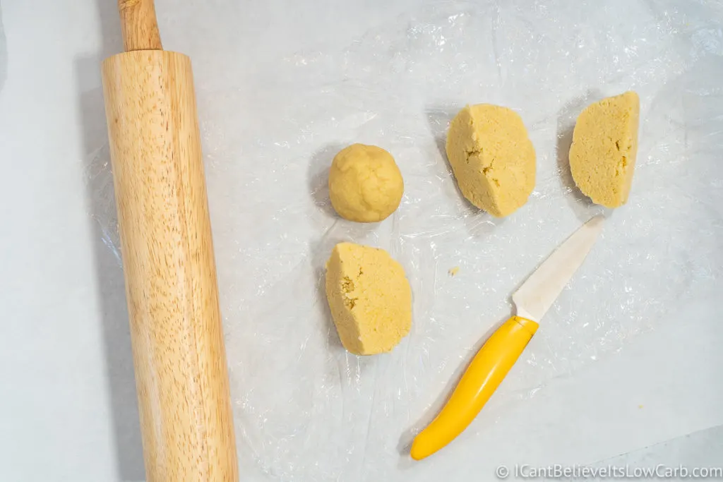 Cutting Low Carb Tortilla Dough