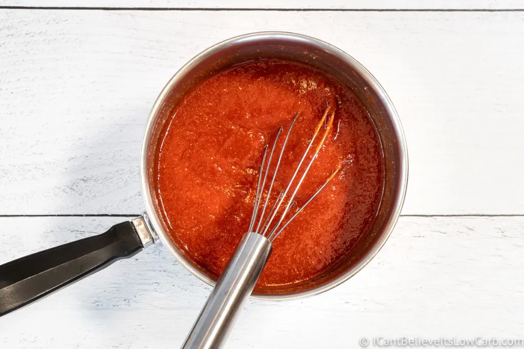 Sugar-Free Ketchup mixed in a pan