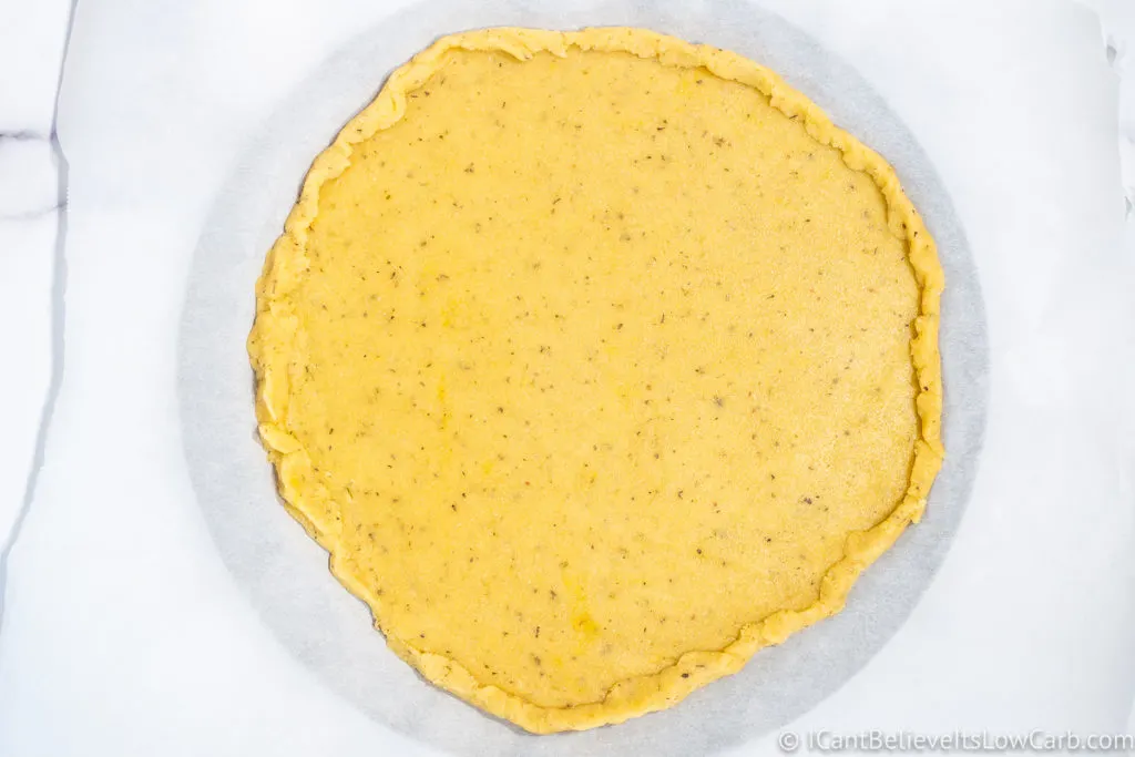 Uncooked Almond Flour Pizza Crust formed round