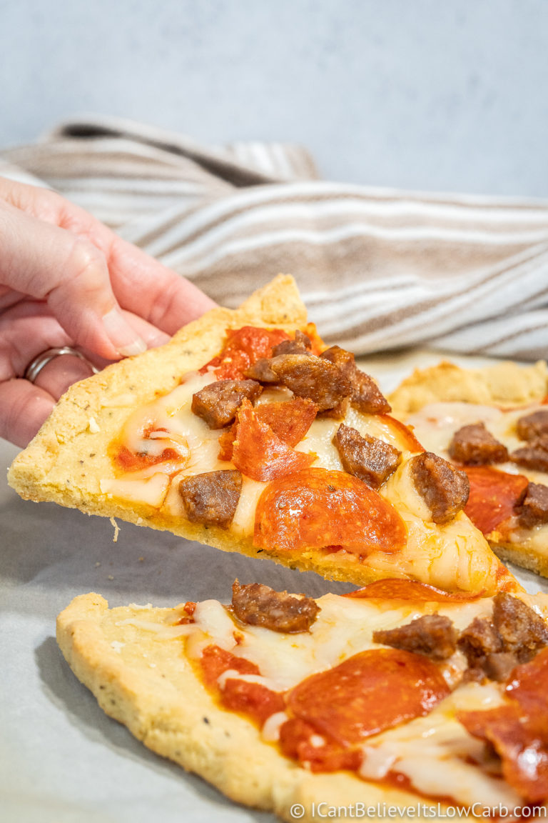 Crispy Almond Flour Pizza Crust Recipe (Low Carb & KetoFriendly)