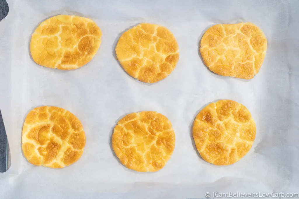 Keto Cloud Bread out of the oven