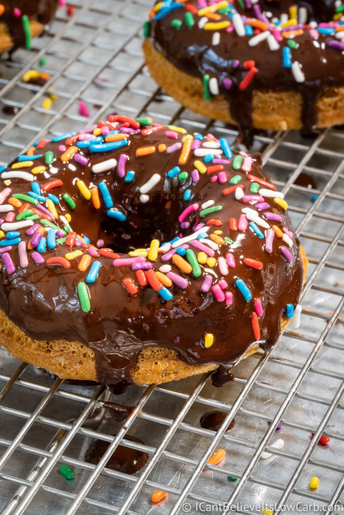 Low Carb Keto Donuts with sprinkles