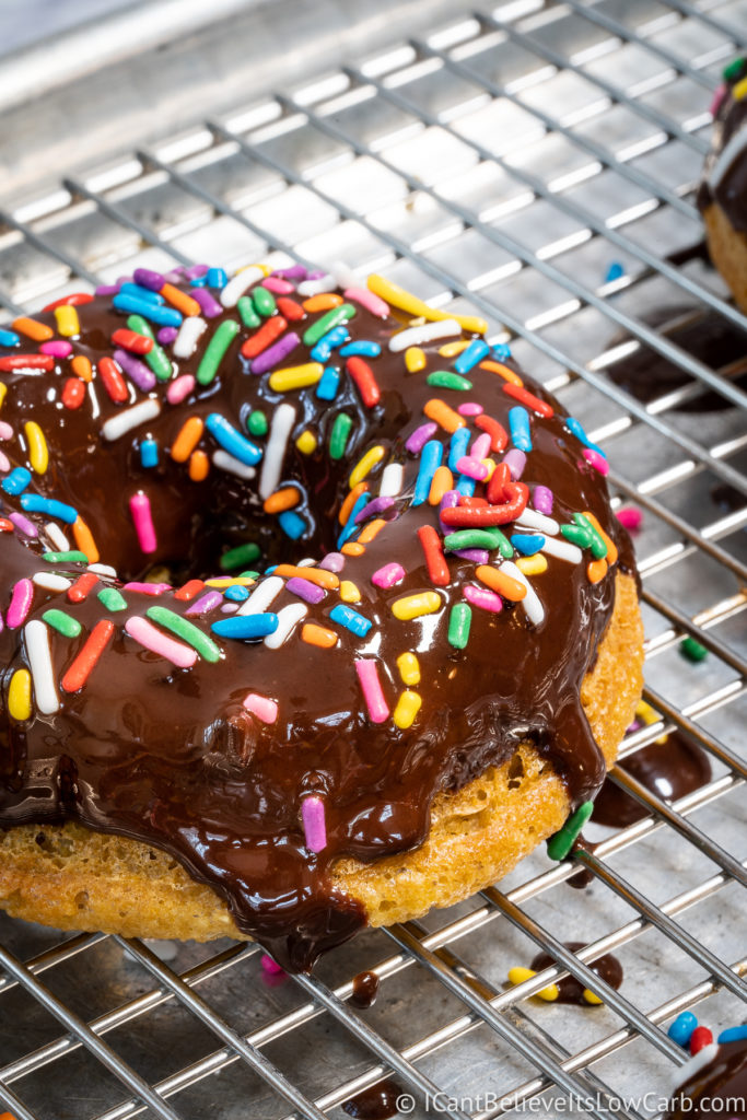 Keto Low Carb Donuts with sprinkles
