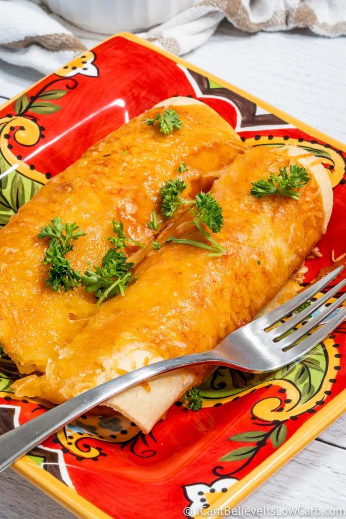 Keto Enchiladas on a plate
