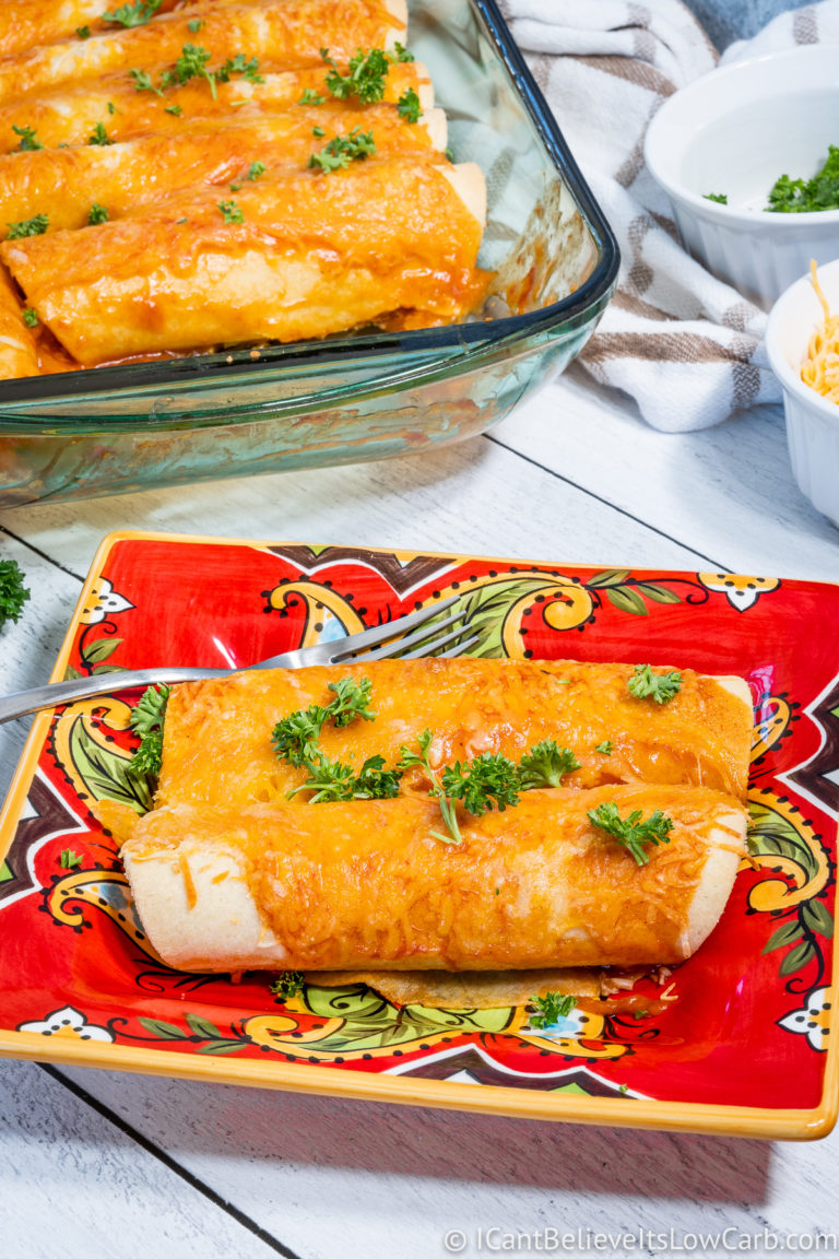 Keto Chicken Enchiladas Recipe | Low Carb Enchiladas