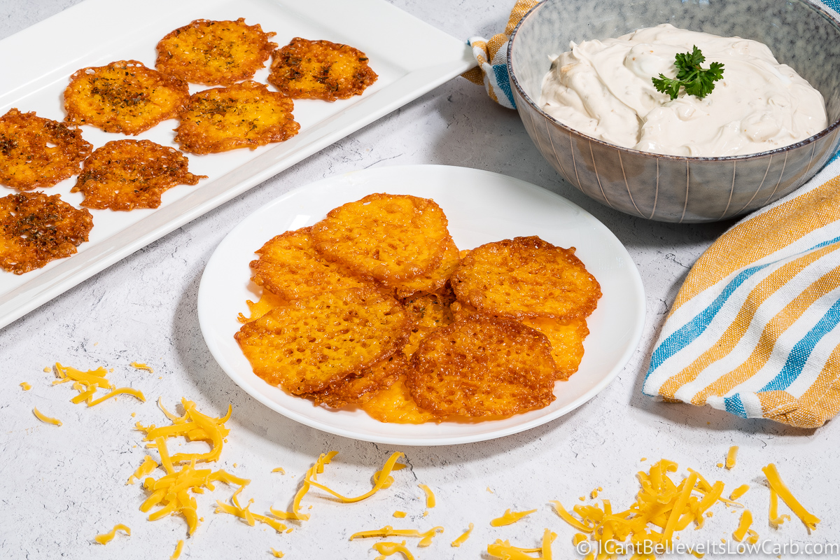 Crispy Keto Cheese Chips Recipe | Cheddar Cheese Crisps