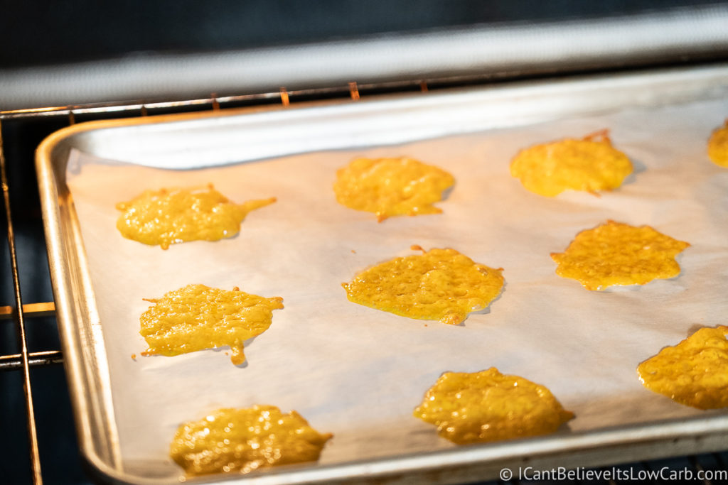 Baking Cheese Chips in the oven
