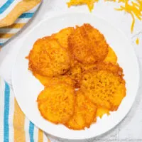 Keto Cheese Chips on a plate