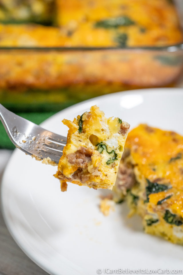 Easy Keto Breakfast Casserole Recipe Low Carb Egg Bake