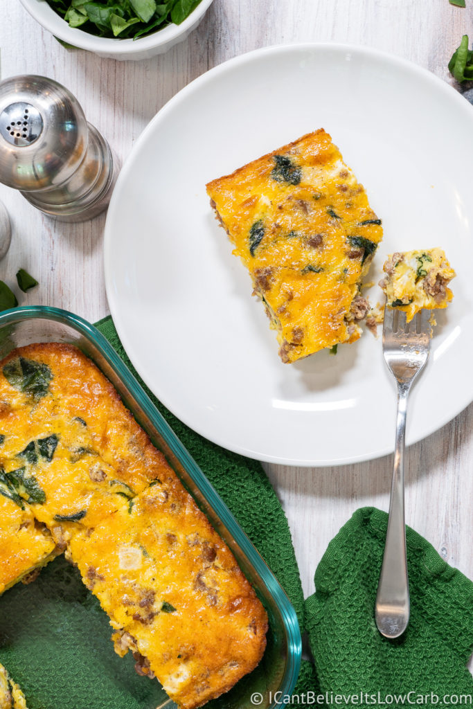 Sausage Egg and Cheese Casserole without Bread
