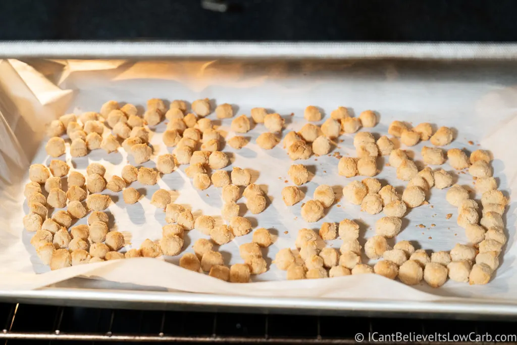 Cooking Keto Cereal in the oven