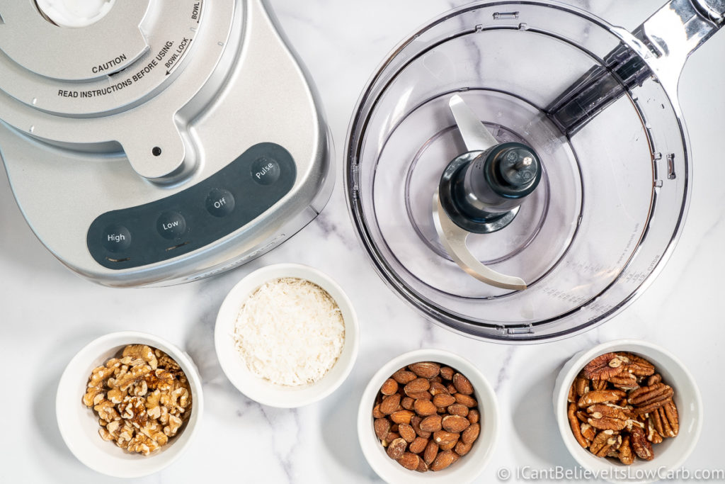 nuts and coconut for Keto Granola