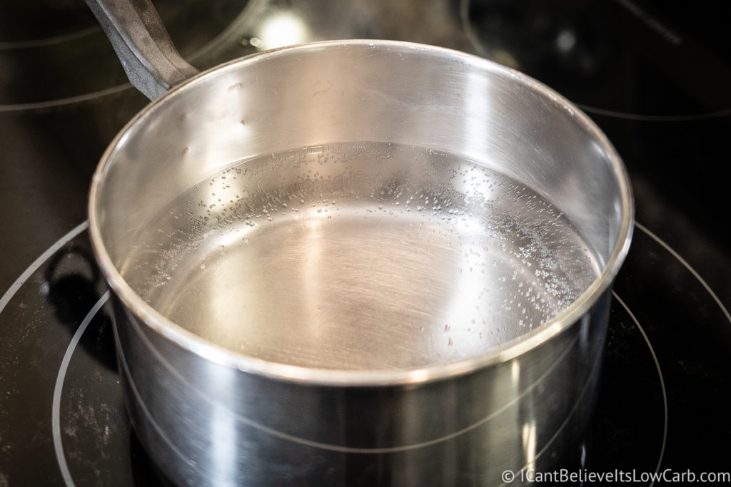 pot of boiling water on the stove