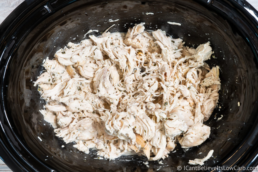 Pulled apart Chicken in slow cooker