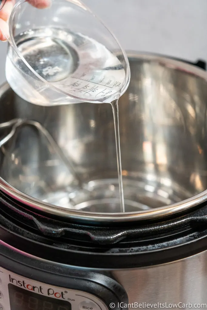 adding water to the instant pot