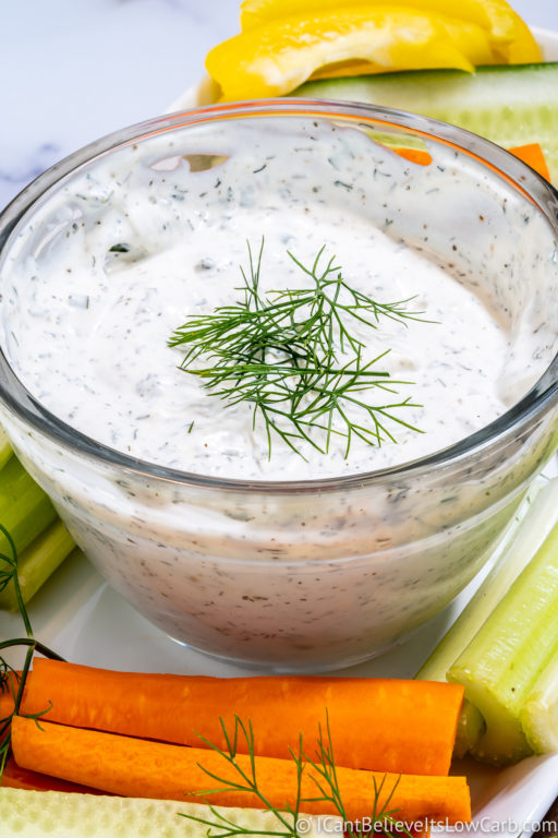Easy Low Carb Keto Ranch Dressing Recipe (Homemade Dip)