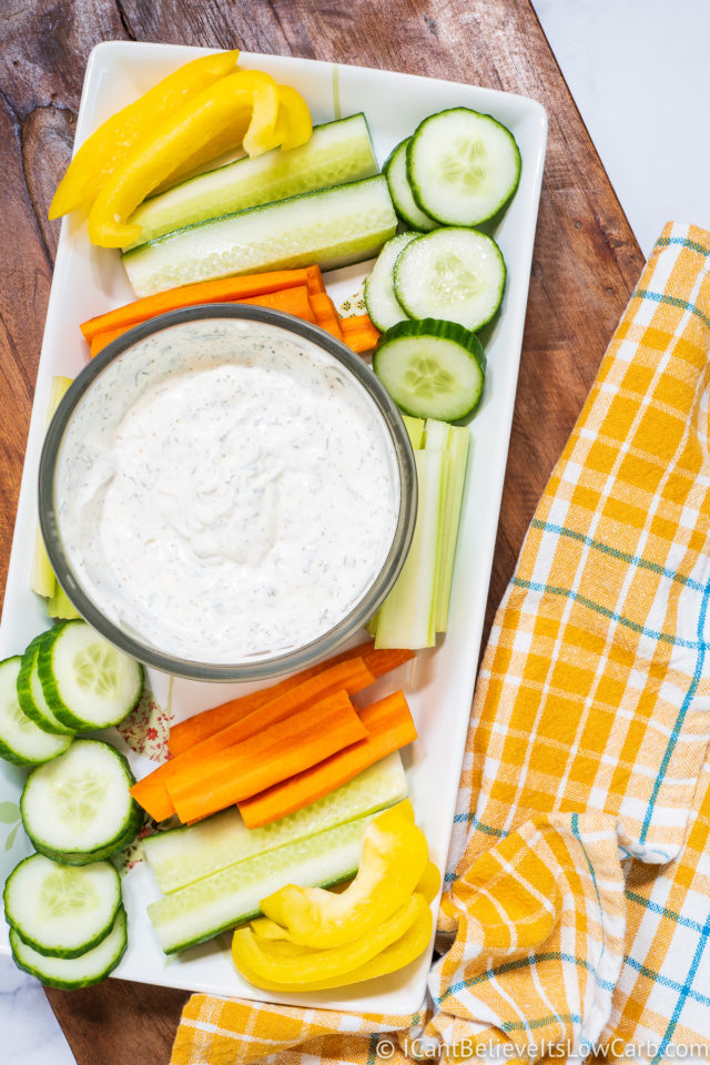 Easy Low Carb Keto Ranch Dressing Recipe (Homemade Dip)