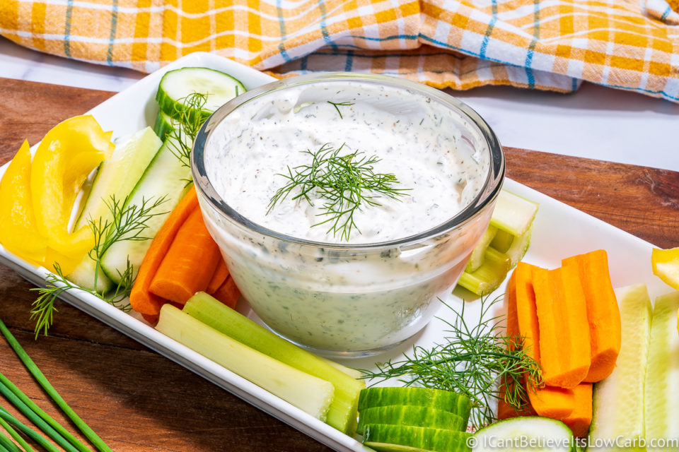 Easy Low Carb Keto Ranch Dressing Recipe (Homemade Dip)