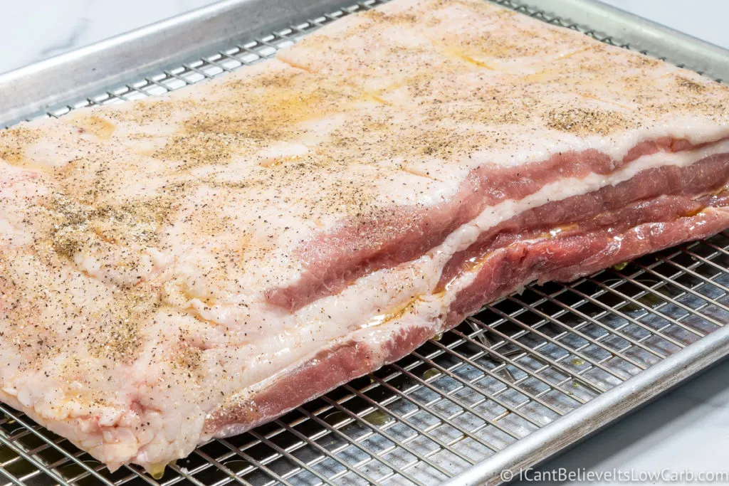 Pork Belly covered in seasonings