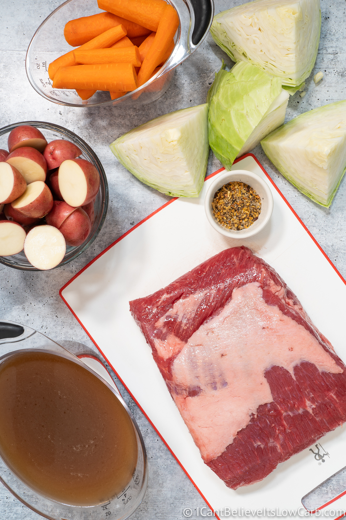 Corned Beef and Cabbage Ingredients