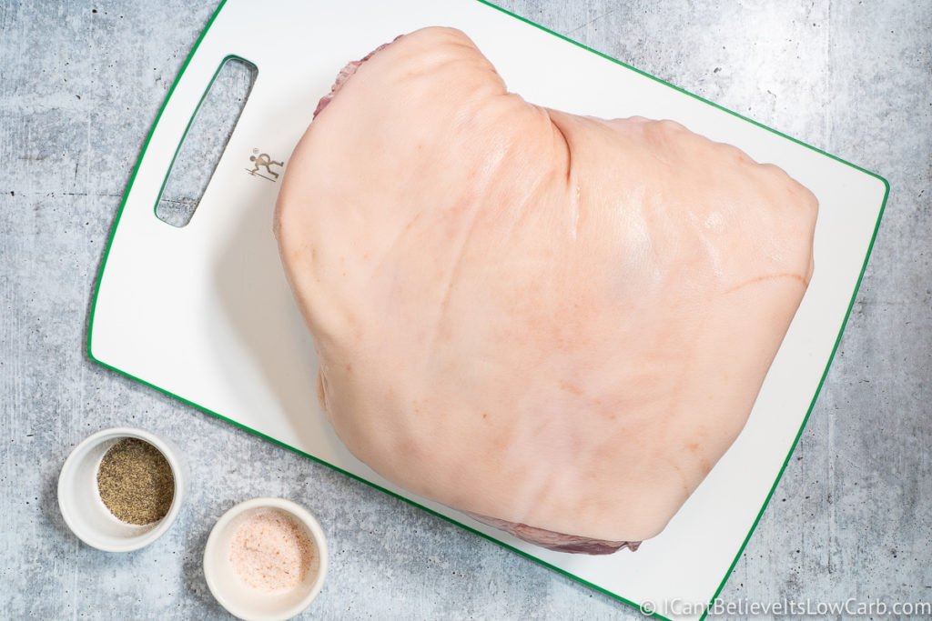 Raw Pork Shoulder on a cutting board